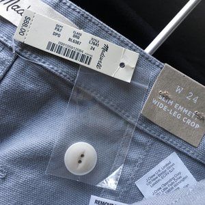 Madewell Slim Emmett Wide-Leg Crop Pants 24/25”